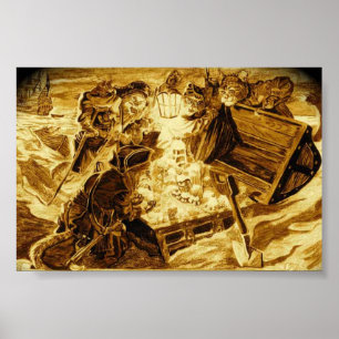 Poster Les Chats Pirates Trouvent Le Loot