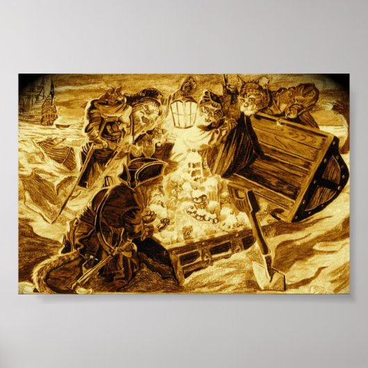 Poster Les Chats Pirates Trouvent Le Loot (Devant)