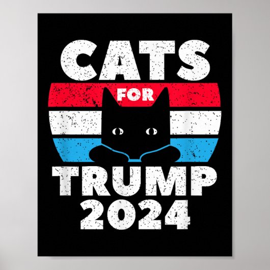 Poster Les chats pour l'élection de Trump 2024 (Devant)