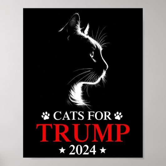 Poster Les chats pour l'élection de Trump 2024 rendent le (Devant)