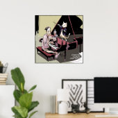 Poster Les Chats Régissent Tout Même L'Affiche De Piano (Bureau à domicile)