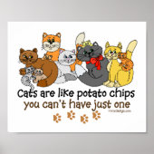 Poster Les chats sont comme des chips (Devant)