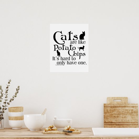 Poster Les chats sont comme des chips... (Cuisine)