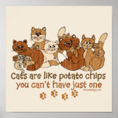 Poster Les chats sont comme des chips (Devant)