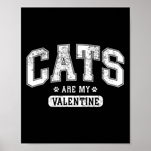 Poster Les chats sont mon Valentin' Amusing drôle amateur (Devant)