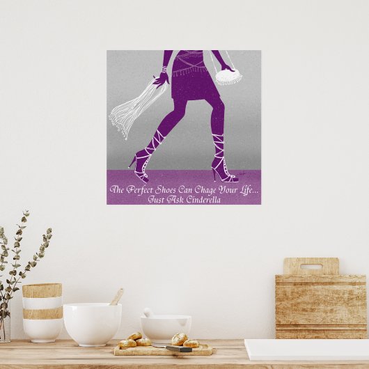 Poster Les Chaussures Parfaites - Mode Cendrillon Moderne (Cuisine)