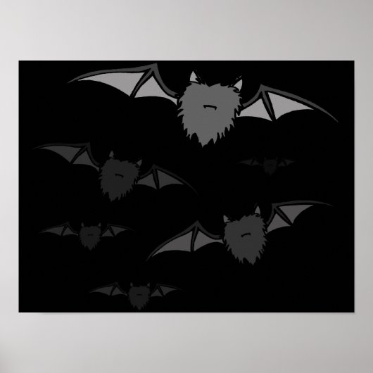 Poster Les chauves-souris arrivent (Devant)