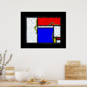 Poster Les chenilles de Mondrian (Cuisine)