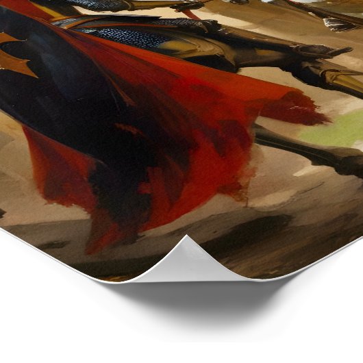 Poster Les Chevaliers Planifient Une Bataille (Coin)