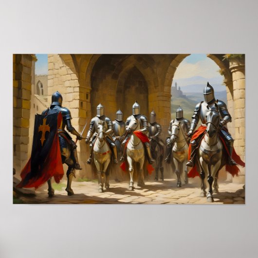 Poster Les Chevaliers Planifient Une Bataille (Devant)