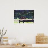 Poster Les chevaux à l'affiche de la ferme (Cuisine)