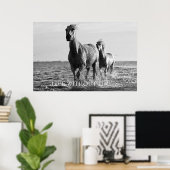 Poster Les Chevaux Motivationnels Vivent Sans Limites (Bureau à domicile)