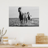 Poster Les Chevaux Motivationnels Vivent Sans Limites (Cuisine)