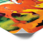 Poster Les Chevaux rouges par Franz Marc (Coin)