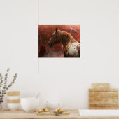 POSTER LES CHEVAUX SAUVAGES DÉSERTENT LA TEMPÊTE (Cuisine)