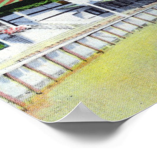 Poster Les chevaux s'entraîner le matin sur la piste (Coin)