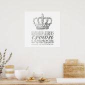 Poster Les cheveux gris est une couronne glorieuse, écrit (Cuisine)