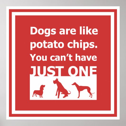Poster Les chiens sont comme des chips (Devant)