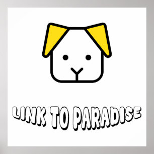 Poster Les chiens sont un lien vers le paradis visage de