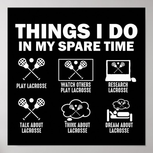 Poster Les Choses Que Je Fais Dans Ma Crosse De Temps De  (Devant)