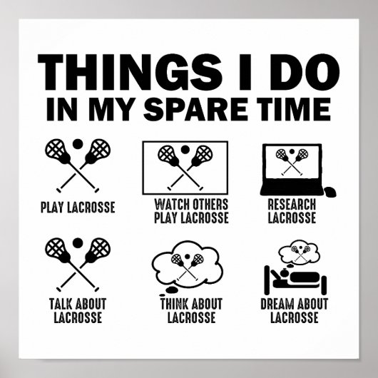 Poster Les Choses Que Je Fais Dans Ma Crosse De Temps De  (Devant)