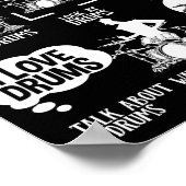 Poster Les Choses Que Je Fais Dans Mon Drummer Musicien D (Coin)