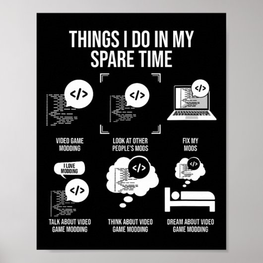 Poster Les Choses Que Je Fais Dans Mon Temps De Rechange (Devant)