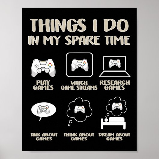 Poster Les Choses Que Je Fais Dans Mon Temps De Rechange  (Devant)