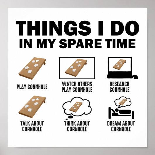 Poster Les Choses Que Je Fais Dans Mon Temps De Secours C (Devant)