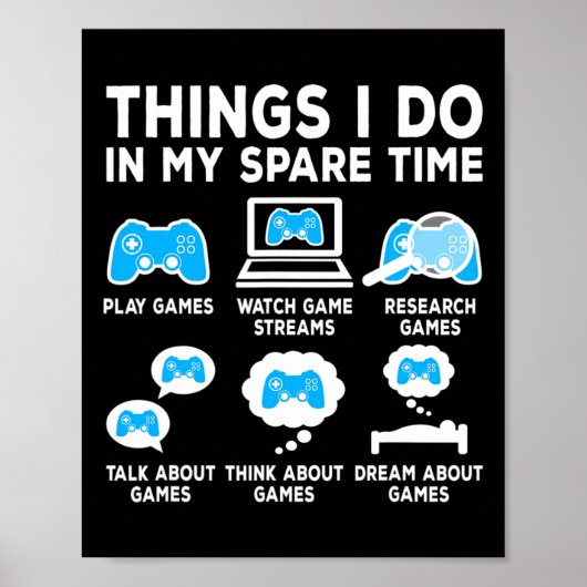 Poster Les Choses Que Je Fais Dans Mon Temps De Secours V (Devant)