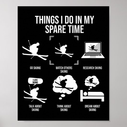 Poster Les Choses Que Je Fais Dans Mon Temps Libre (Devant)