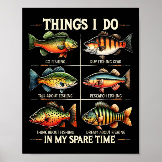 Poster Les choses que je fais dans mon temps libre amusan