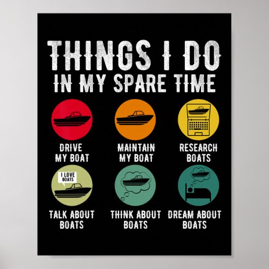 Poster Les choses que je fais dans mon temps libre Boatin (Devant)