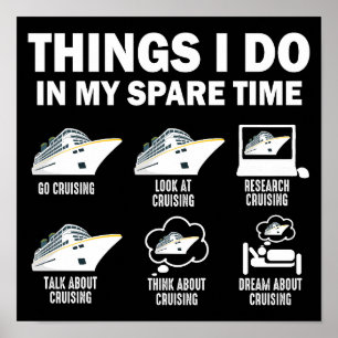 Poster Les Choses Que Je Fais Dans Mon Temps Libre Croisi