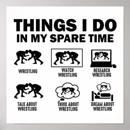 Poster Les choses que je fais dans mon temps libre Lutte (Devant)