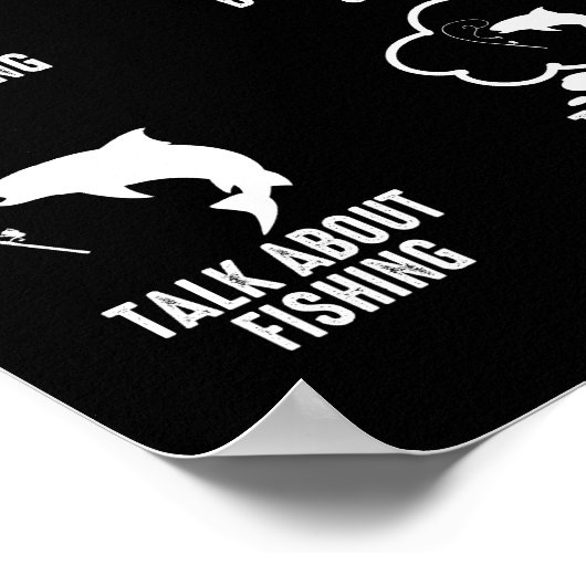 Poster Les Choses Que Je Fais Dans Mon Temps Libre Pêche (Coin)