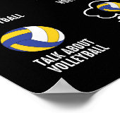 Poster Les Choses Que Je Fais Dans Mon Volley-ball De Tem (Coin)