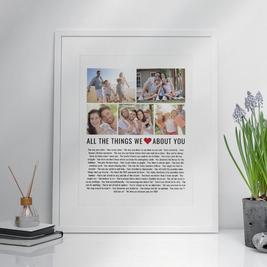 Poster Les choses que nous aimons à propos de toi Fête de