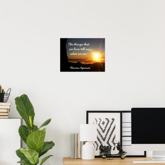 Poster Les choses que nous aimons - Citation de Thomas d' (Bureau à domicile)