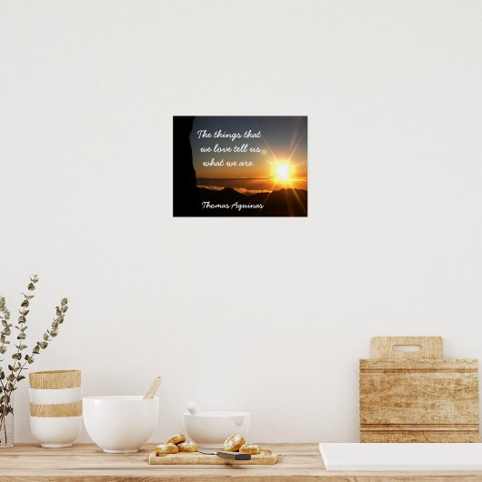 Poster Les choses que nous aimons - Citation de Thomas d' (Cuisine)