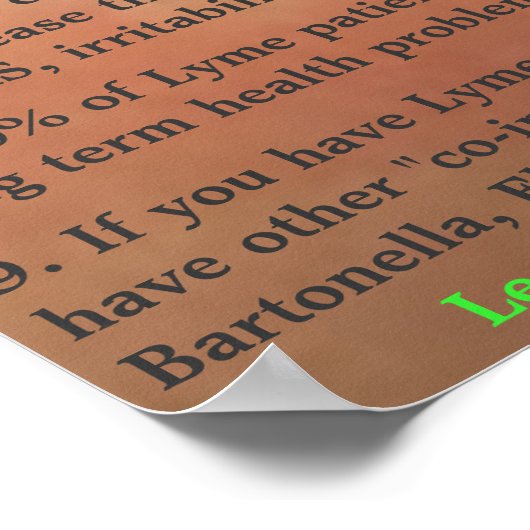 Poster Les choses que vous devriez savoir sur la maladie  (Coin)