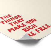 Poster Les choses qui vous rendent riche sont gratuit Pos (Coin)