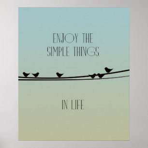 Poster Les choses simples Oiseaux
