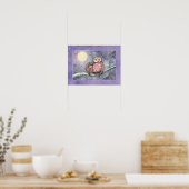 Poster Les Chouettes et la Lune (Cuisine)