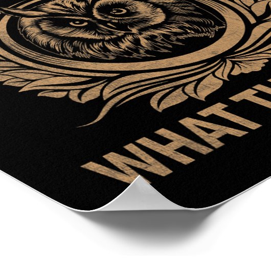 Poster Les Chouettes Ne Sont Pas Ce Qu'Ils Semblent Drôle (Coin)