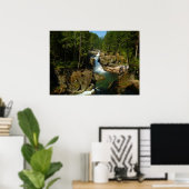 Poster Les chutes d'argent au parc national du Mont Raini (Bureau à domicile)