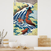 Poster Les chutes de lavage à cheval Yoshitsune (Cuisine)