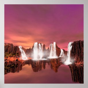 Poster Les chutes d'eau superbes