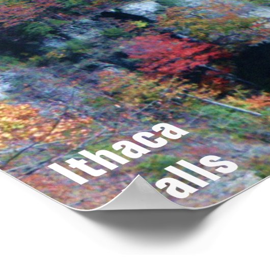 POSTER LES CHUTES D'ITHACA NEW YORK (Coin)