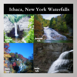 POSTER LES CHUTES D'ITHACA NEW YORK